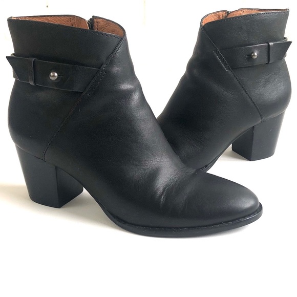 Madewell Shoes - Madewell Kelci Black Leather Heeled Boot